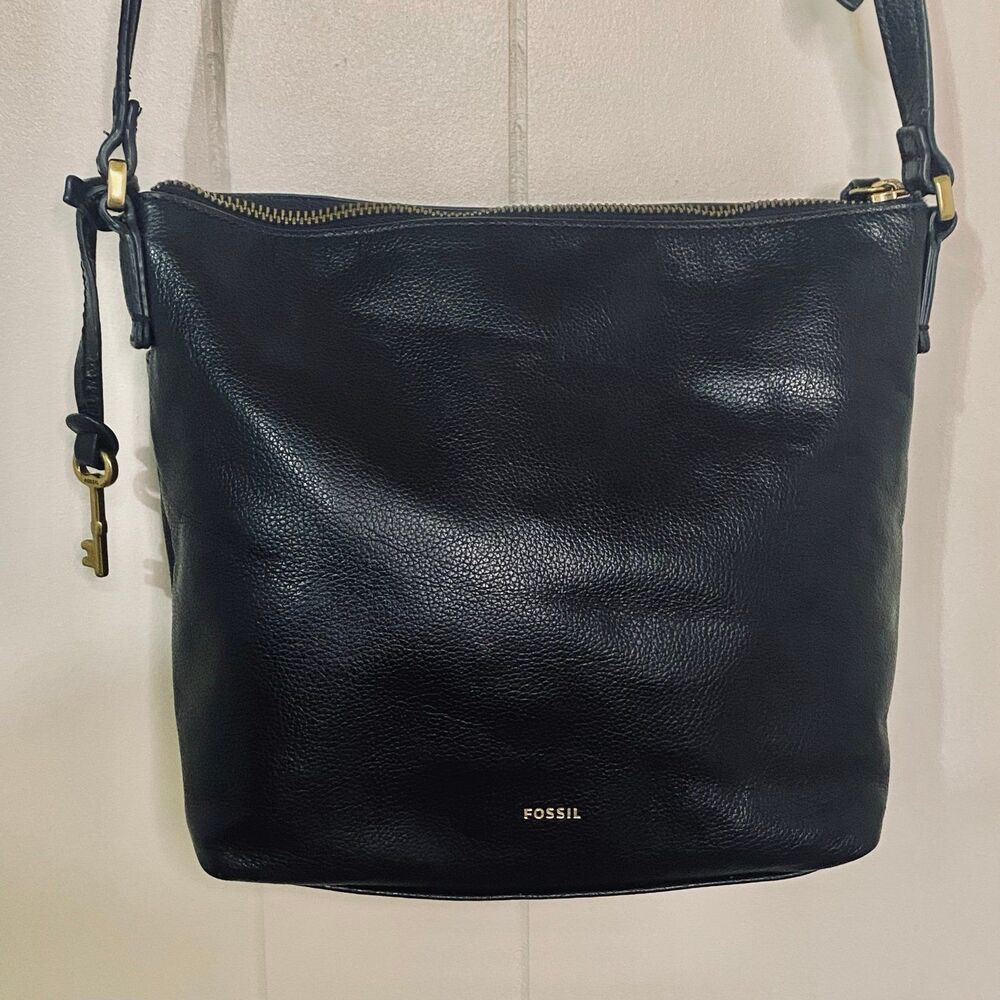 Fossil Black Leather Crossbody Bag - Picture 4 of 8